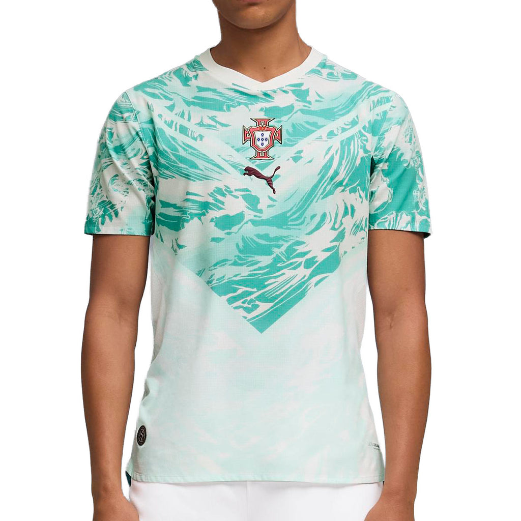PUMA PORTUGAL 2026 AWAY PLAYER JERSEY - PUMA WHITE/GREEN LAGOON