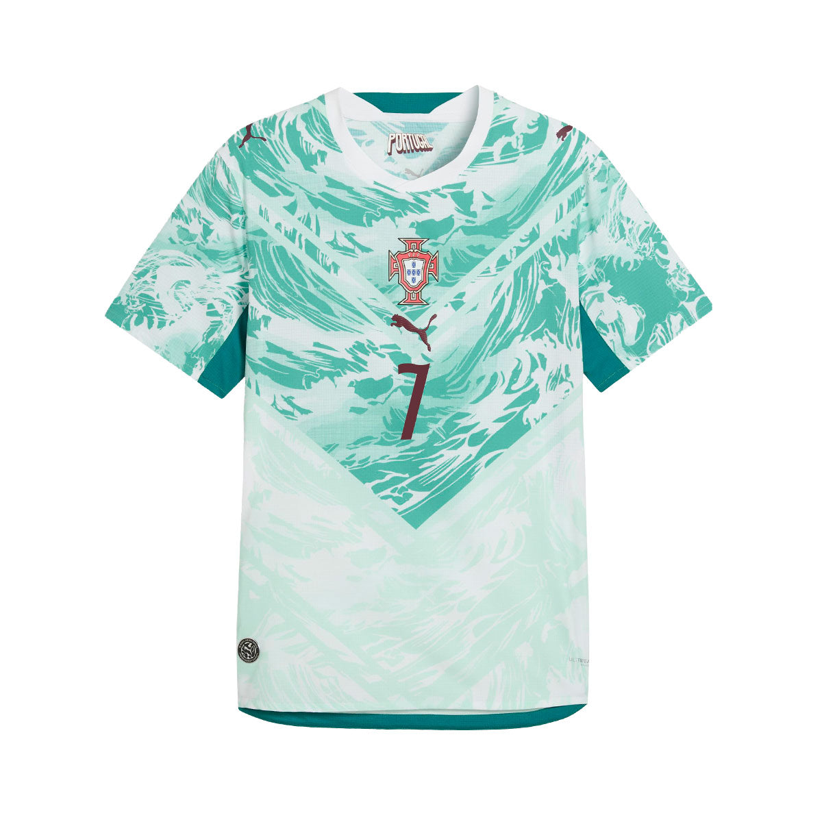 PUMA PORTUGAL 2026 AWAY PLAYER JERSEY RONALDO#7 - PUMA WHITE/GREEN LAGOON