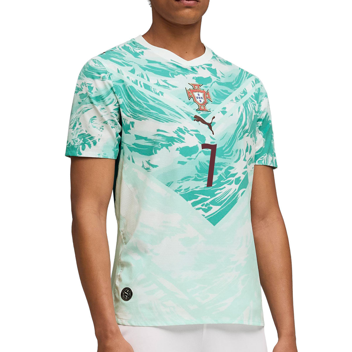 PUMA PORTUGAL 2026 AWAY PLAYER JERSEY RONALDO#7 - PUMA WHITE/GREEN LAGOON