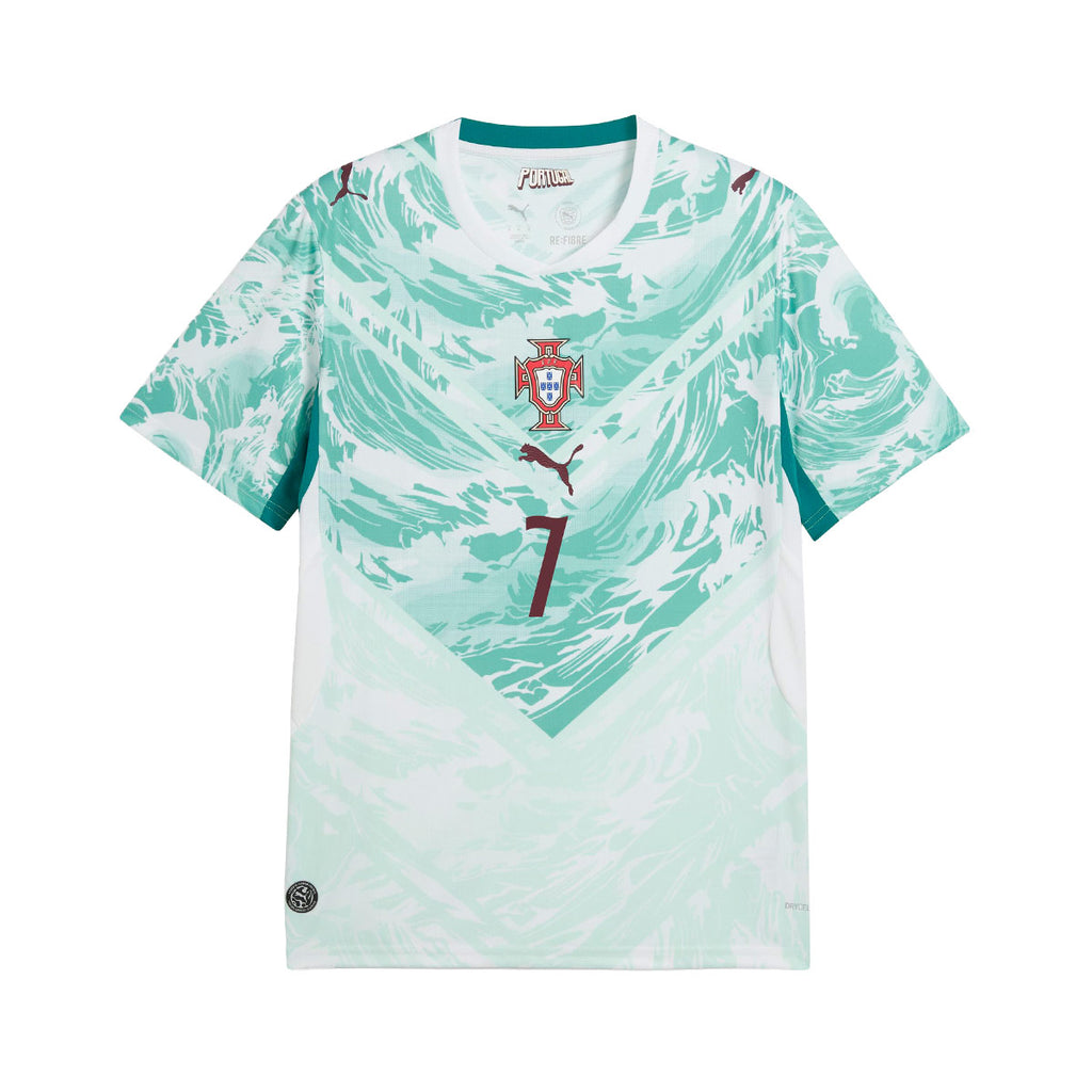 PUMA PORTUGAL 2026 AWAY REPLICA JERSEY RONALDO#7 - PUMA WHITE/GREEN LAGOON