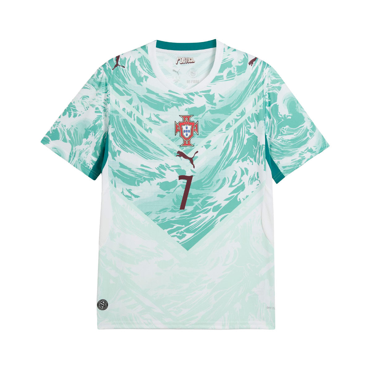 PUMA PORTUGAL 2026 AWAY REPLICA JERSEY RONALDO#7 - PUMA WHITE/GREEN LAGOON
