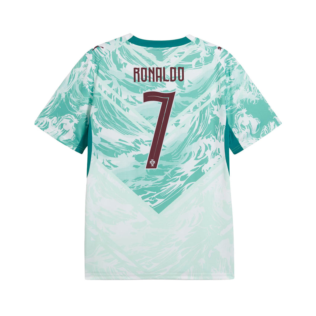 PUMA PORTUGAL 2026 AWAY REPLICA JERSEY RONALDO#7 - PUMA WHITE/GREEN LAGOON