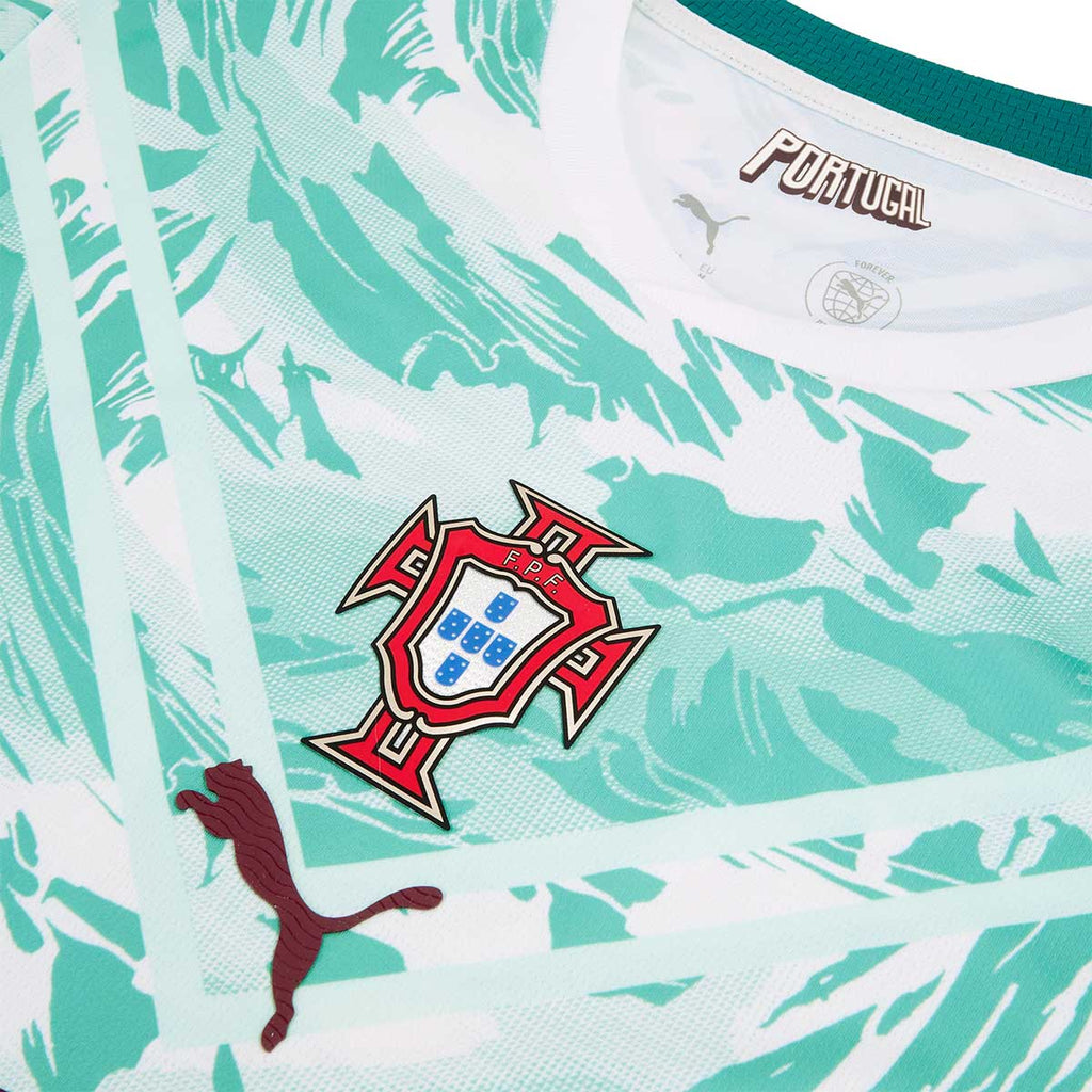 PUMA PORTUGAL 2026 AWAY REPLICA JERSEY RONALDO#7 - PUMA WHITE/GREEN LAGOON