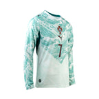 PUMA PORTUGAL 2026 AWAY REPLICA LONG SLEEVE JERSEY RONALDO#7 - PUMA WHITE/GREEN LAGOON