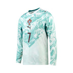 PUMA PORTUGAL 2026 AWAY REPLICA LONG SLEEVE JERSEY RONALDO#7 - PUMA WHITE/GREEN LAGOON