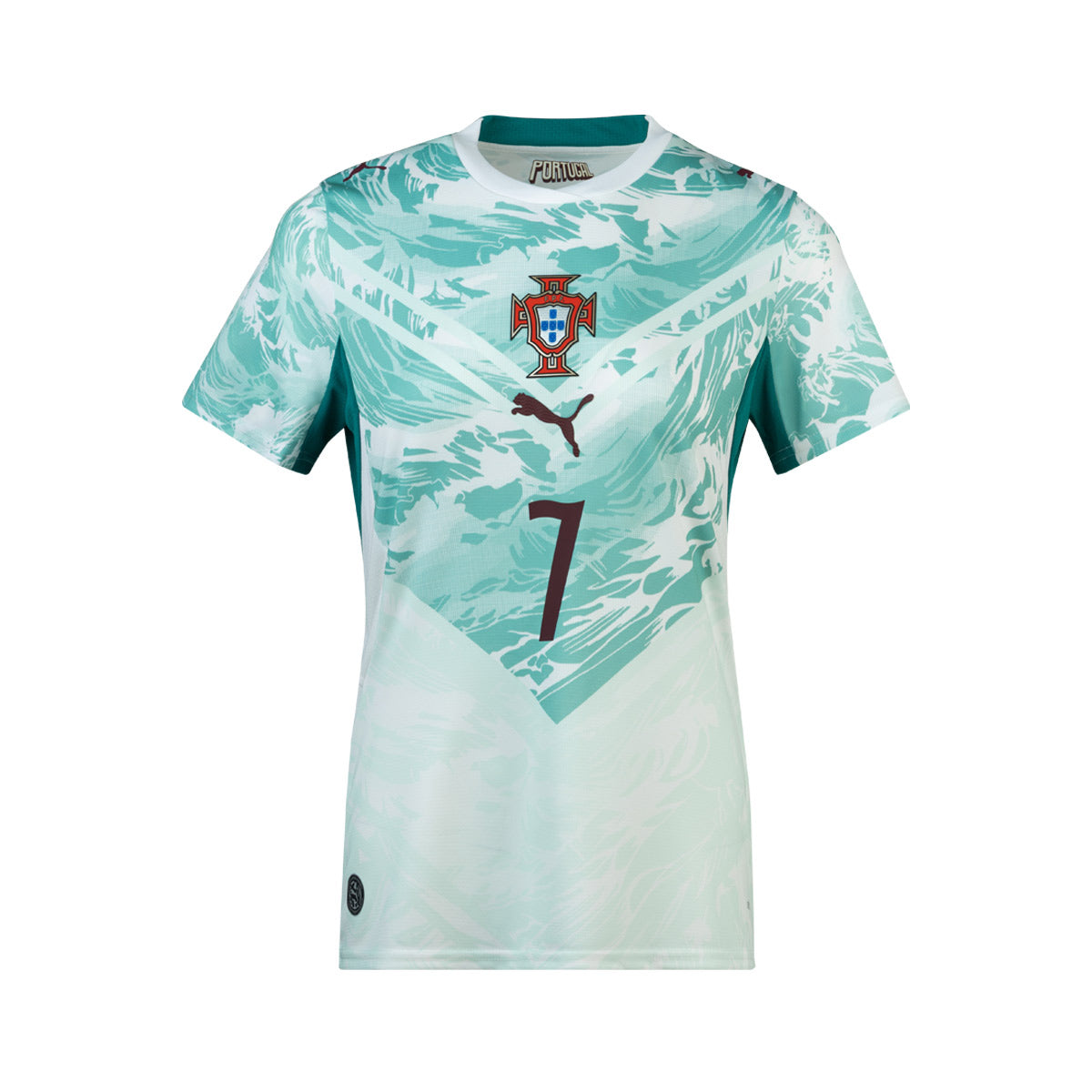 PUMA PORTUGAL 2026 AWAY WOMEN JERSEY RONALDO#7 - PUMA WHITE/GREEN LAGOON