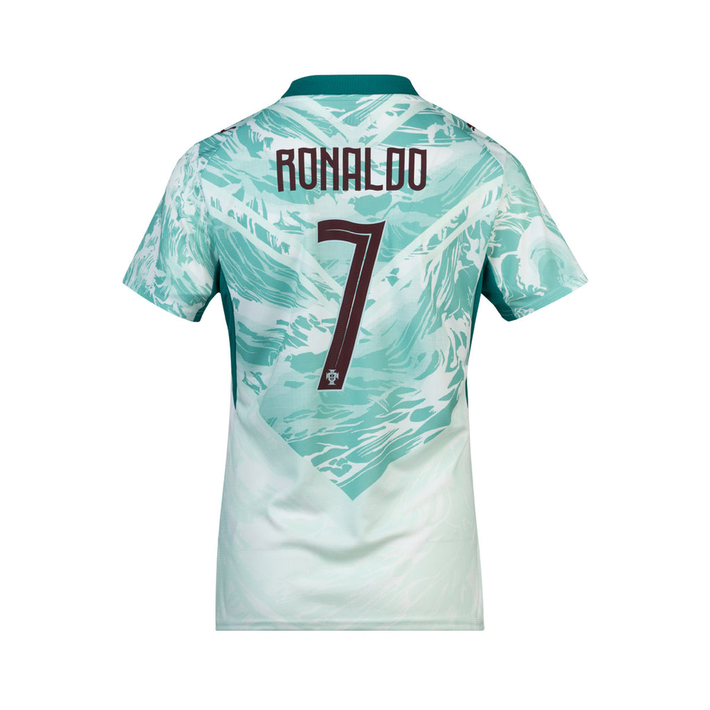 PUMA PORTUGAL 2026 AWAY WOMEN JERSEY RONALDO#7 - PUMA WHITE/GREEN LAGOON
