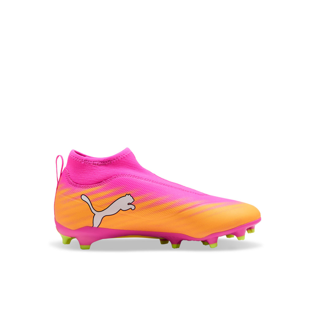 PUMA ULTRA 6 MATCH+ LACELESS FG/AG JR - POISON PINK/PUMA WHITE/SUN STREAM/BRIGHT AQUA/PUMA BLACK