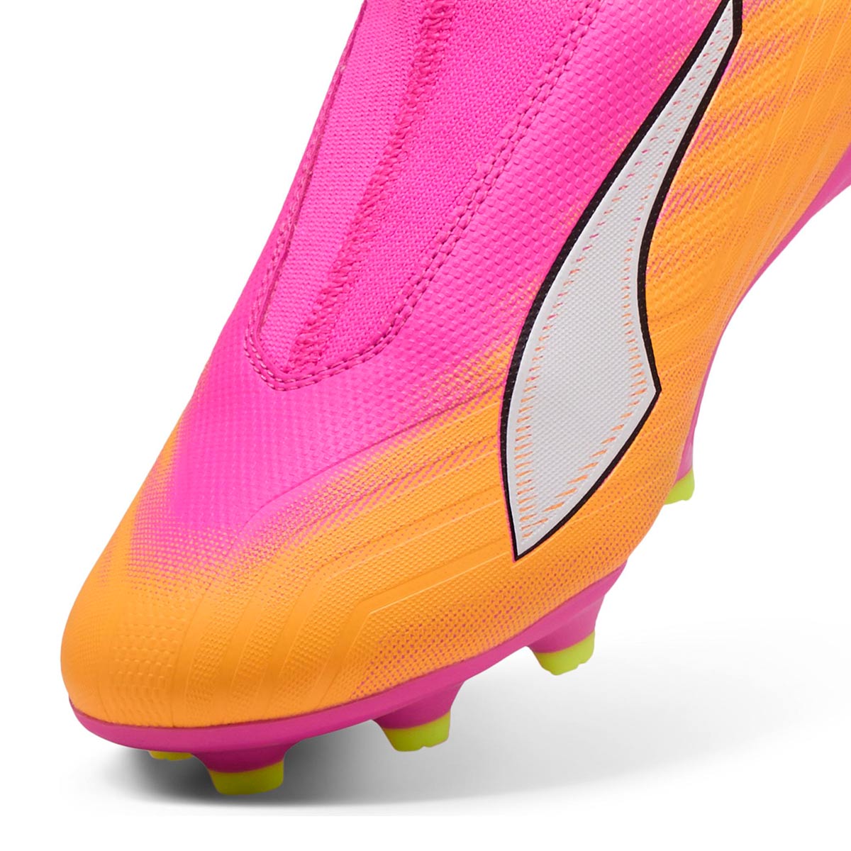 PUMA ULTRA 6 MATCH+ LACELESS FG/AG JR - POISON PINK/PUMA WHITE/SUN STREAM/BRIGHT AQUA/PUMA BLACK
