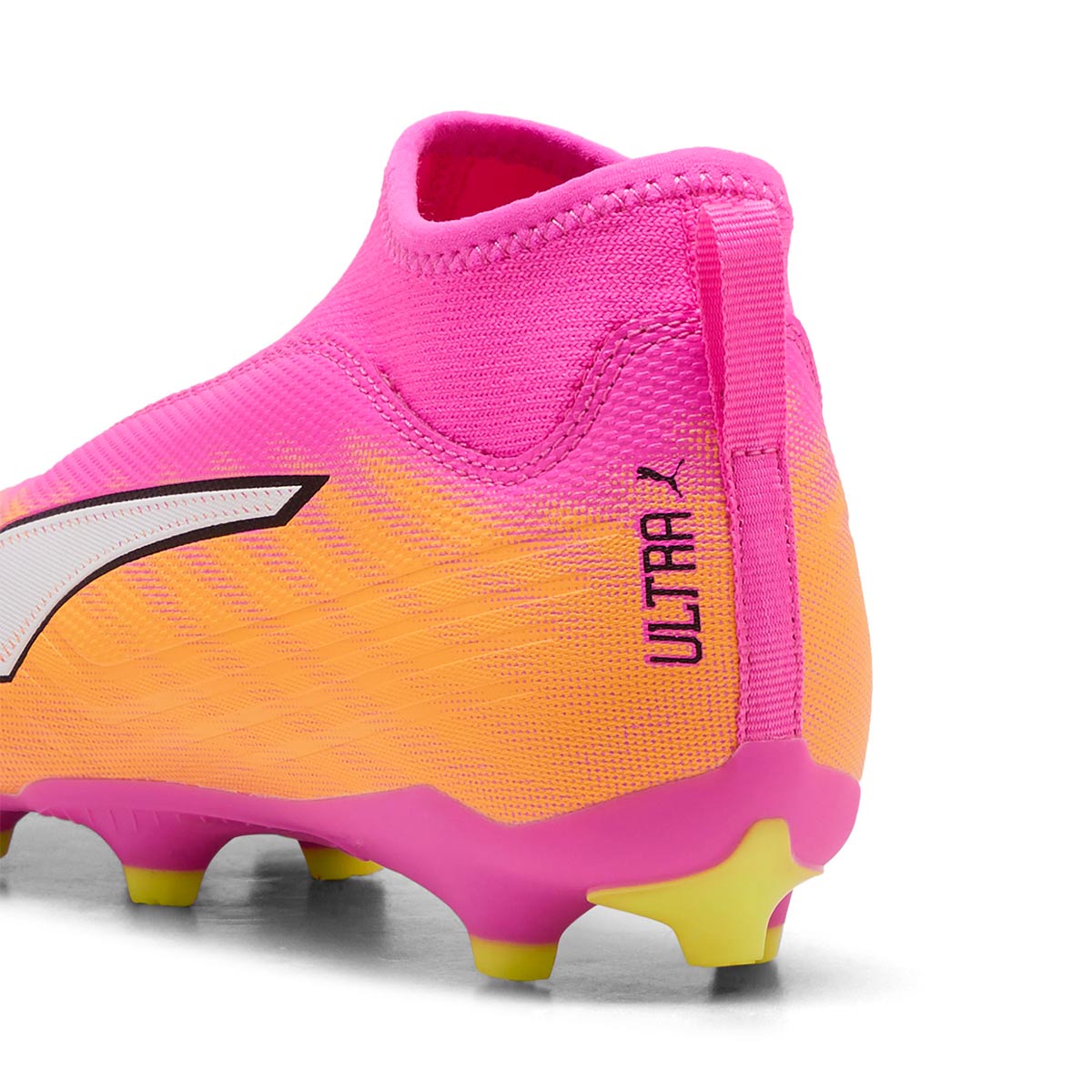 PUMA ULTRA 6 MATCH+ LACELESS FG/AG JR - POISON PINK/PUMA WHITE/SUN STREAM/BRIGHT AQUA/PUMA BLACK