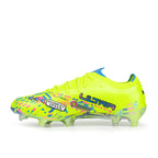 PUMA ULTRA NITRO 7 ULTIMATE ADVANCED LEVEL FG - PUMA WHITE/BLUE GLIMMER/PINK GLIMMER/YELLOW ALERT