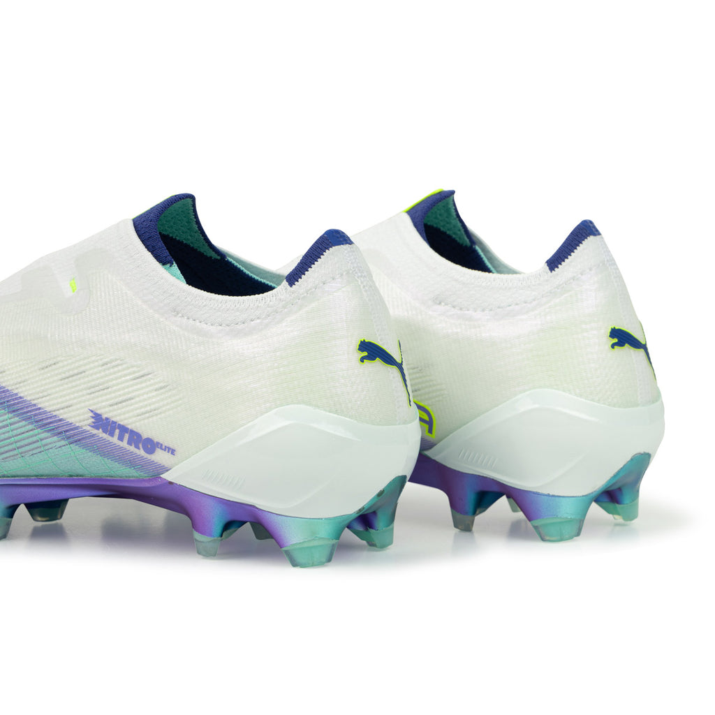 PUMA ULTRA NITRO 7 ULTIMATE LACELESS HYPER RUSH FG - PUMA WHITE/DARK AMETHYST/LAPIS LAZULI/ELECTRIC PEPPERMINT
