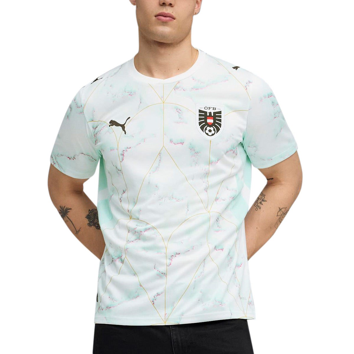 PUMA AUSTRIA 2026 AWAY REPLICA JERSEY - PUMA WHITE/MINT MELT