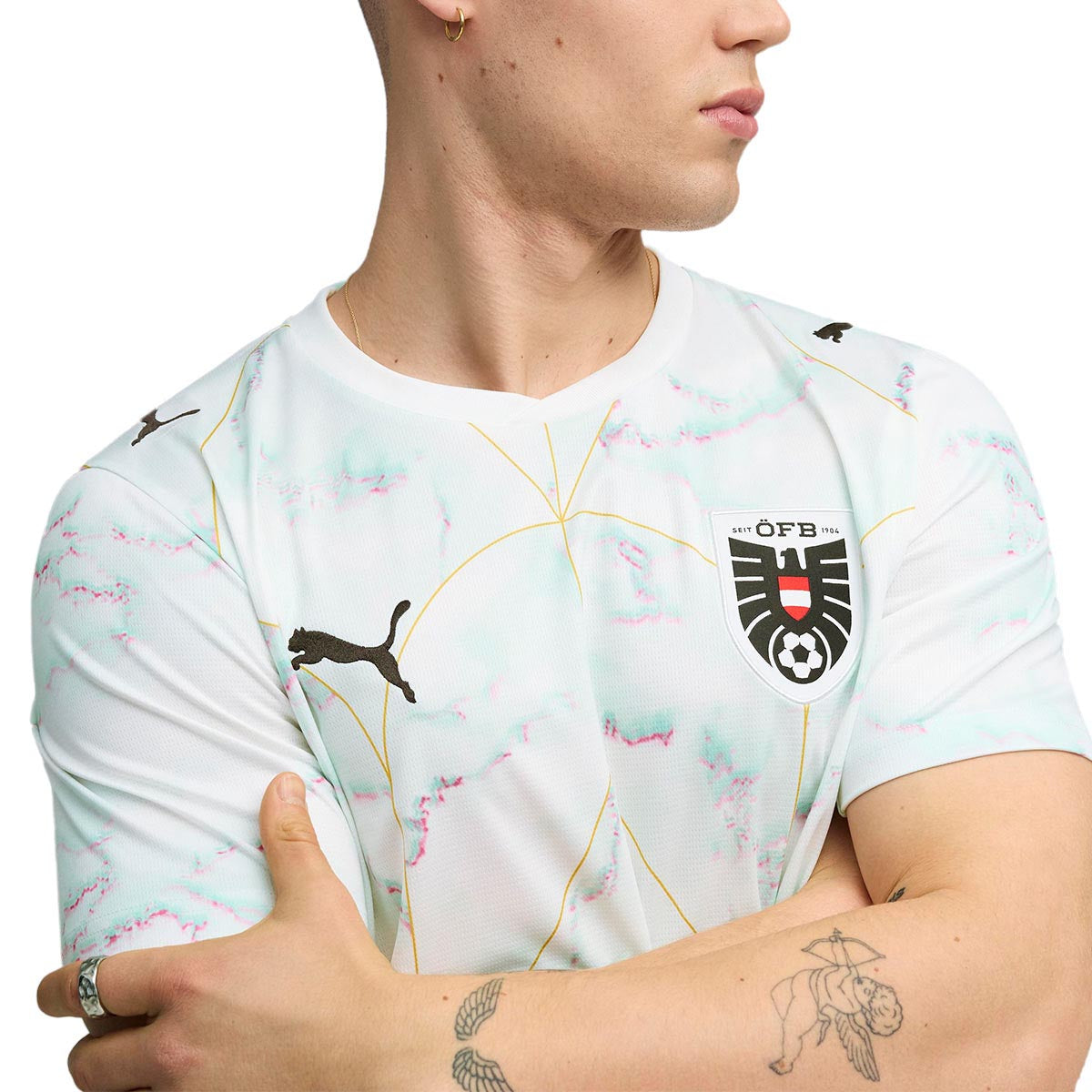 PUMA AUSTRIA 2026 AWAY REPLICA JERSEY - PUMA WHITE/MINT MELT
