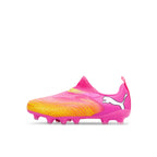PUMA FUTURE 9 MATCH LACELESS FG/AG JR - POISON PINK/SUN STREAM/BRIGHT AQUA/PUMA WHITE