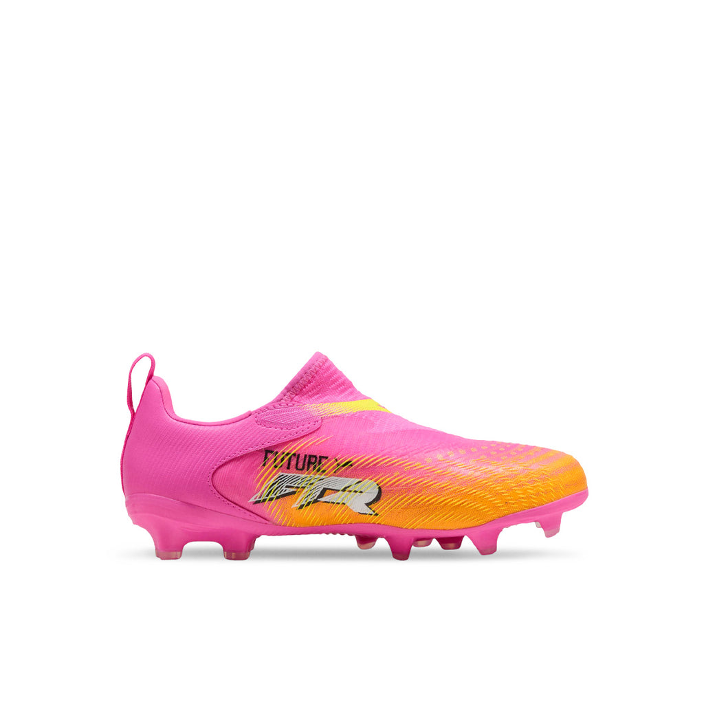 PUMA FUTURE 9 MATCH LACELESS FG/AG JR - POISON PINK/SUN STREAM/BRIGHT AQUA/PUMA WHITE