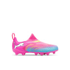 PUMA FUTURE 9 MATCH LACELESS FG/AG JR - POISON PINK/SUN STREAM/BRIGHT AQUA/PUMA WHITE
