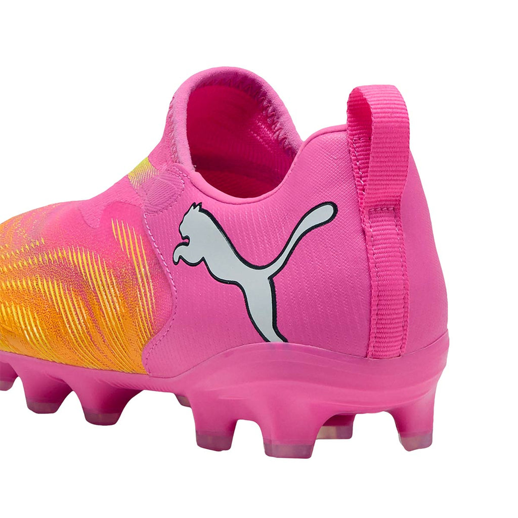 PUMA FUTURE 9 MATCH LACELESS FG/AG JR - POISON PINK/SUN STREAM/BRIGHT AQUA/PUMA WHITE
