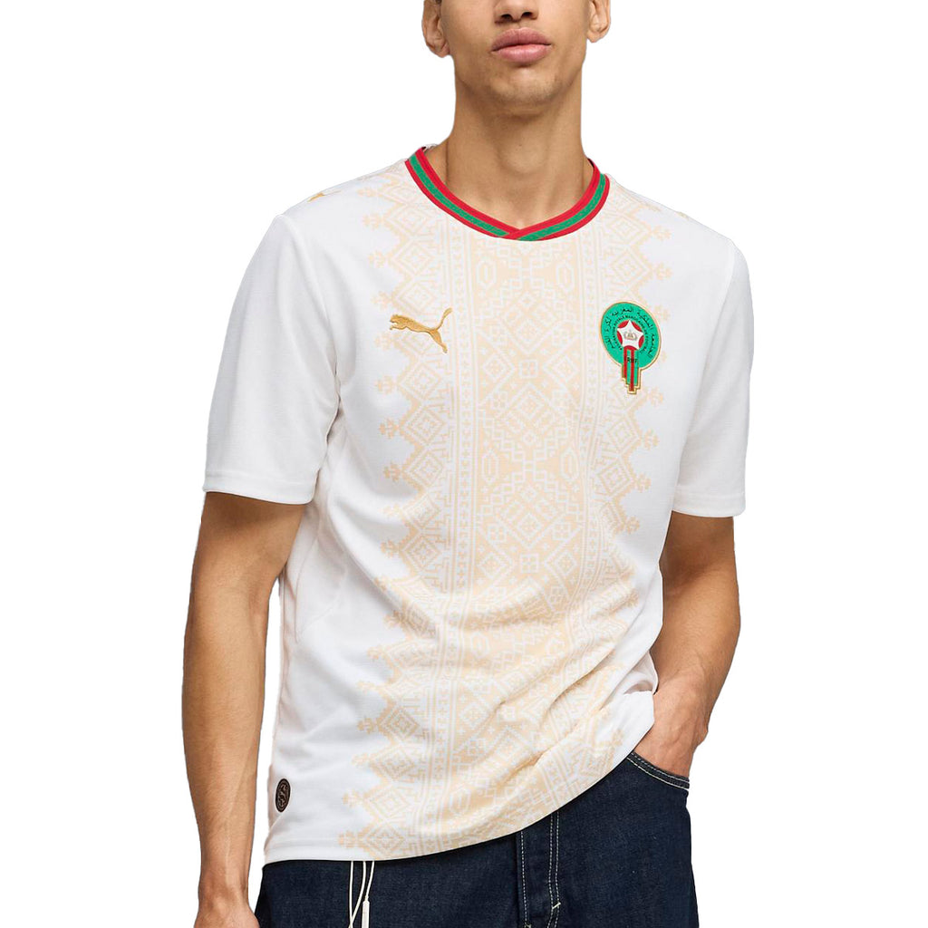 PUMA MOROCCO 2026 AWAY REPLICA JERSEY - PUMA WHITE/VICTORY GOLD