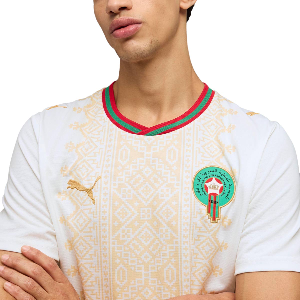 PUMA MOROCCO 2026 AWAY REPLICA JERSEY - PUMA WHITE/VICTORY GOLD