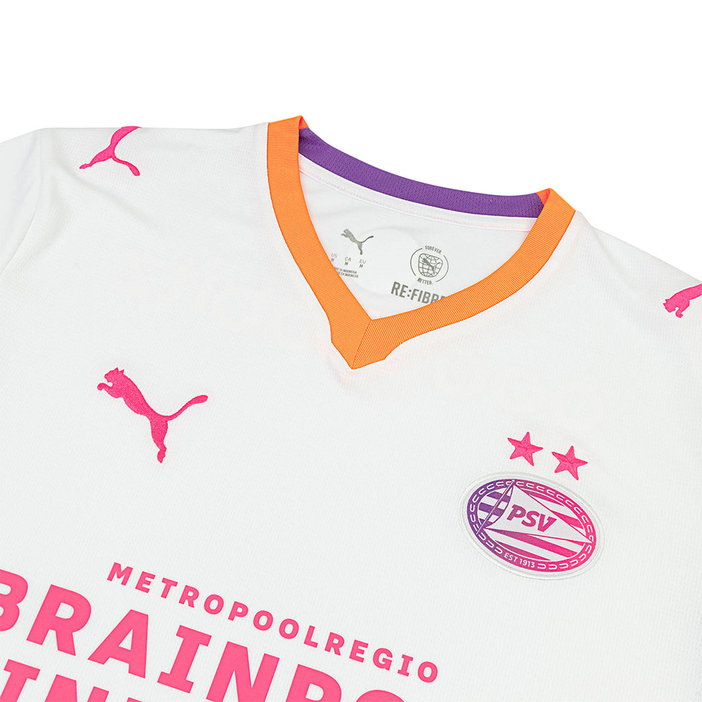 PUMA PSV EINDHOVEN 2026/2027 AWAY REPLICA JERSEY - PUMA WHITE/ORANGE GLOW
