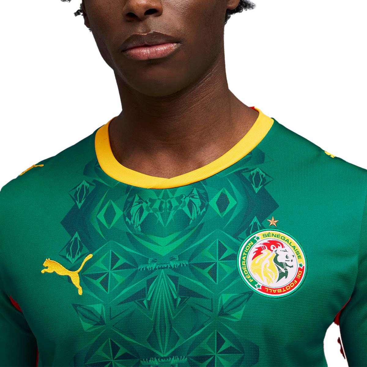 PUMA SENEGAL 2026 AWAY REPLICA JERSEY - WILD GREEN/PUMA RED