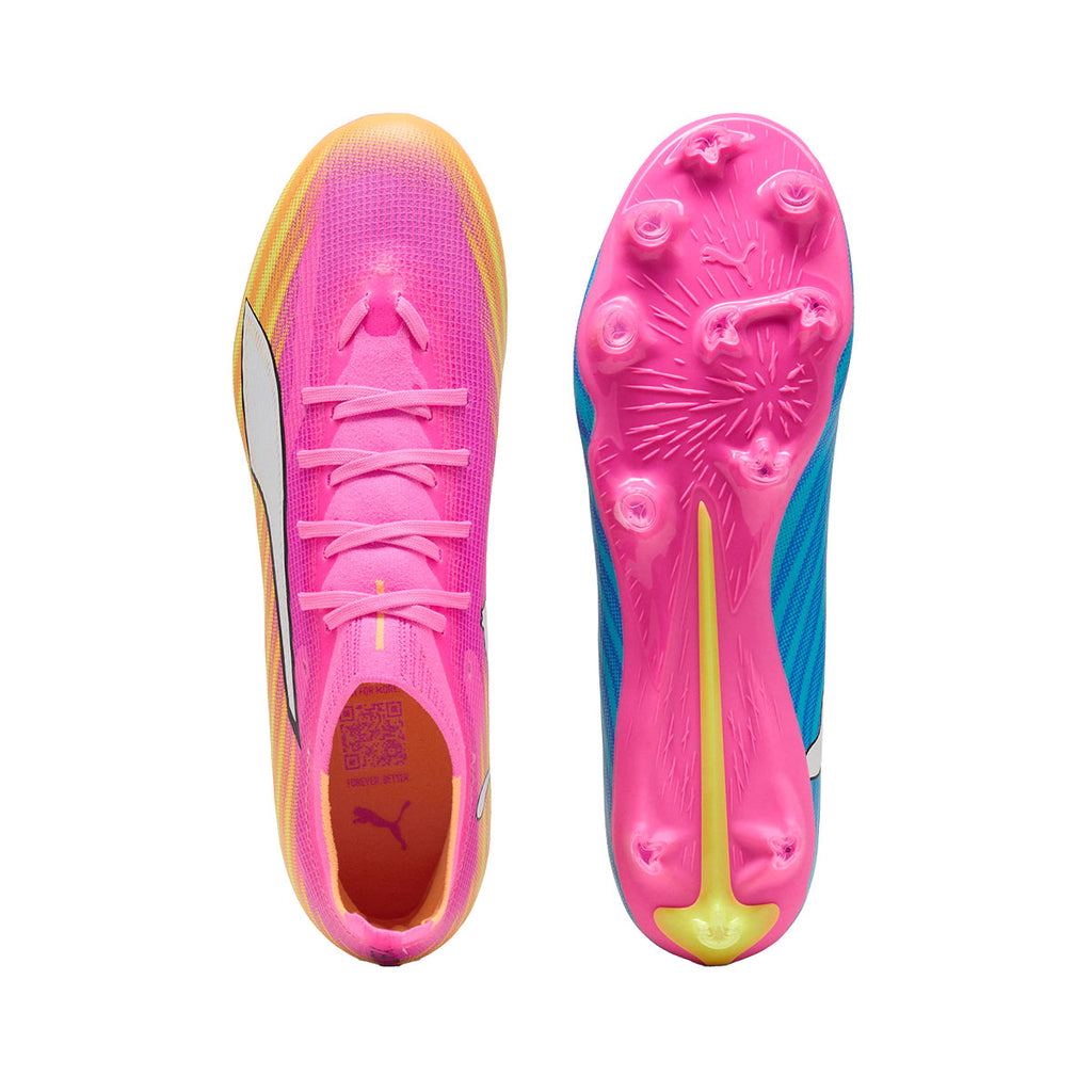 PUMA ULTRA 6 MATCH FG/AG - POISON PINK/PUMA WHITE/SUN STREAM/BRIGHT AQUA/PUMA BLACK