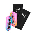 PUMA ULTRA LIGHT SLEEVE SHIN GUARDS - ULTRA BLUE/POISON PINK/LIME SQUEEZE