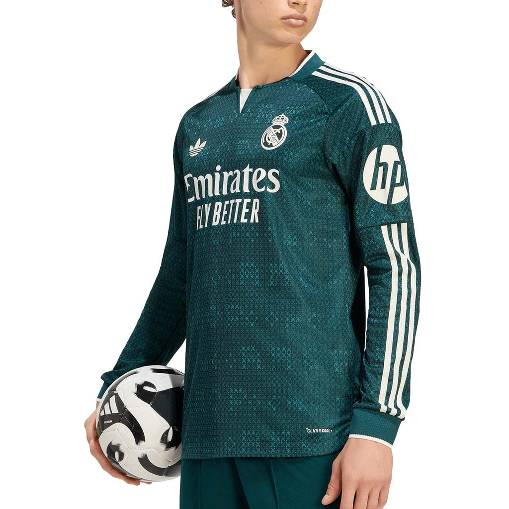 ADIDAS REAL MADRID 2026/2027 AWAY PLAYER LONG SLEEVE JERSEY - AURORA IVY