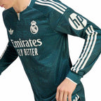 ADIDAS REAL MADRID 2026/2027 AWAY PLAYER LONG SLEEVE JERSEY - AURORA IVY