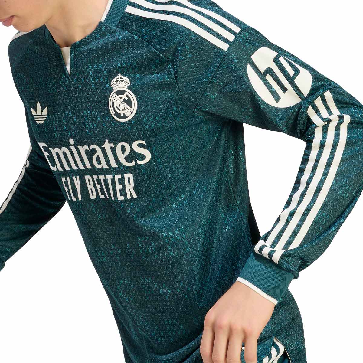 ADIDAS REAL MADRID 2026/2027 AWAY PLAYER LONG SLEEVE JERSEY - AURORA IVY