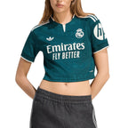 ADIDAS REAL MADRID 2026/2027 AWAY REPLICA WOMEN CROP JERSEY - AURORA IVY