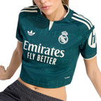 ADIDAS REAL MADRID 2026/2027 AWAY REPLICA WOMEN CROP JERSEY - AURORA IVY