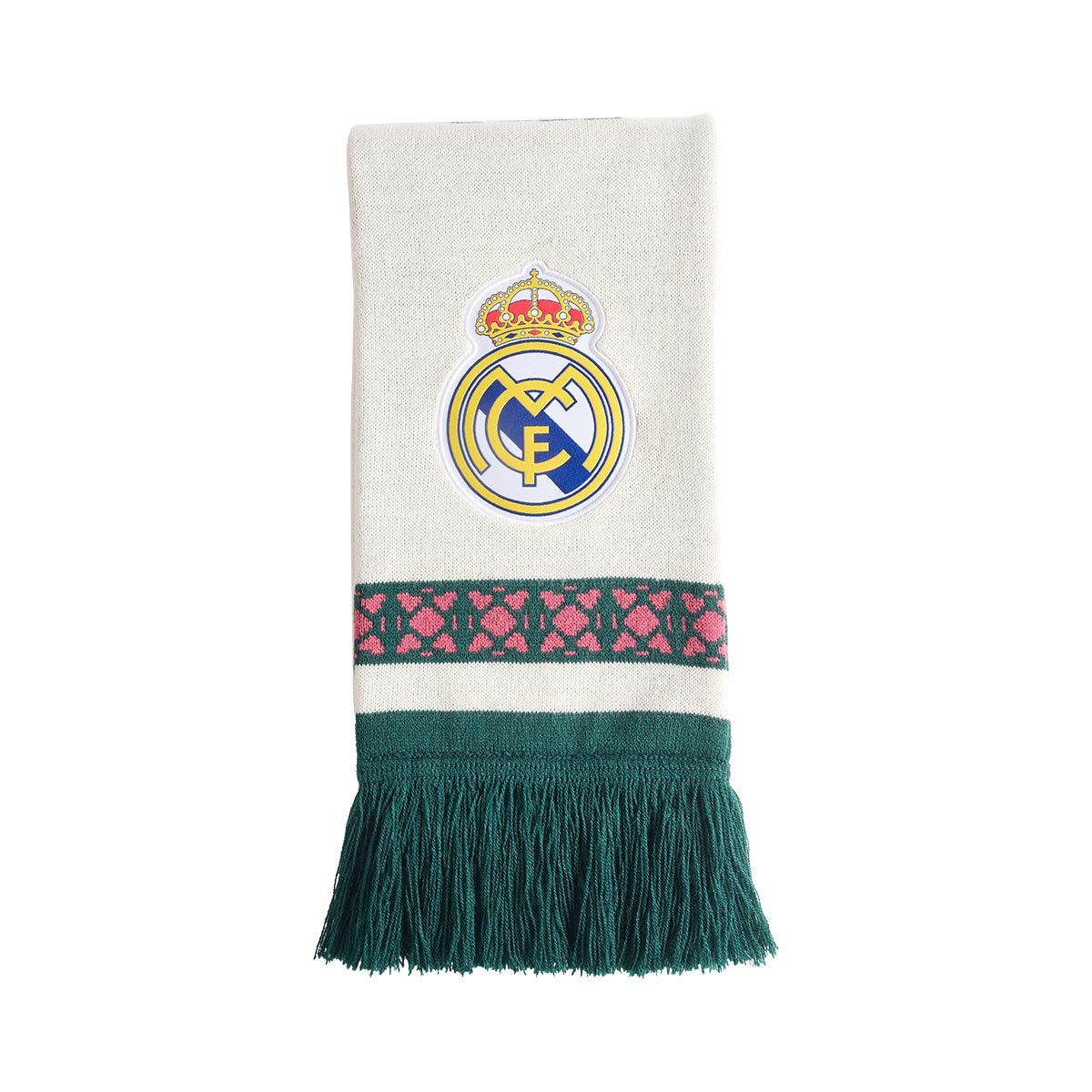 ADIDAS REAL MADRID 2026/2027 SCARF - WHITE/AURORA IVY/WILD PINK