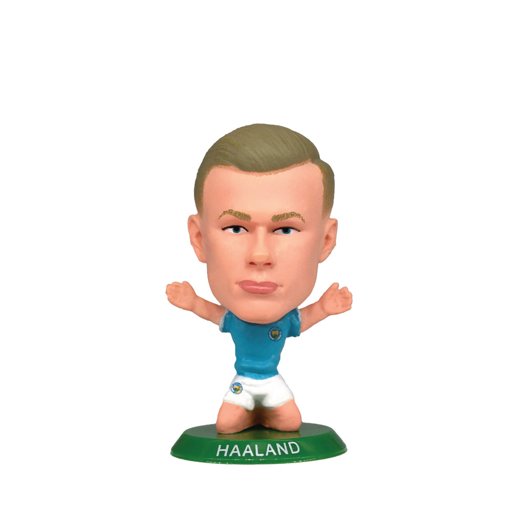 SOCCERSTARZ MANCHESTER CITY ERLING HAALAND HOME KIT (2023 VERSION) - BLUE/WHITE