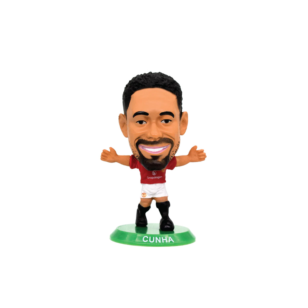 SOCCERSTARZ MANCHESTER UNITED MATHEUS CUNHA HOME KIT CLASSIC KIT - RED/WHITE