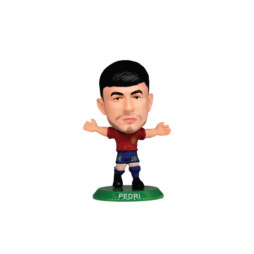 SOCCERSTARZ SPAIN PEDRI HOME KIT - RED/BLUE