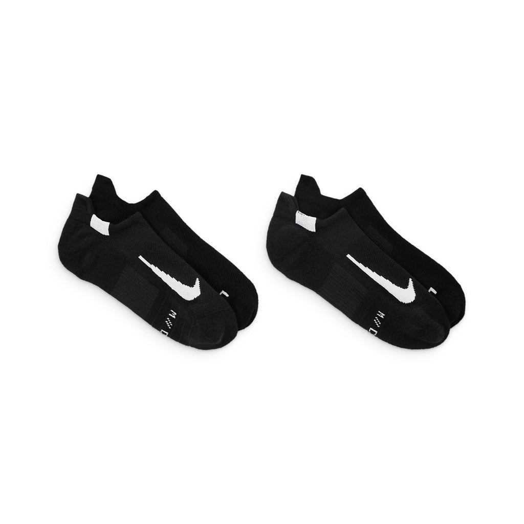 NIKE MULTIPLIER NO SHOW SOCKS 2PR - BLACK/WHITE