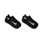 NIKE MULTIPLIER NO SHOW SOCKS 2PR - BLACK/WHITE
