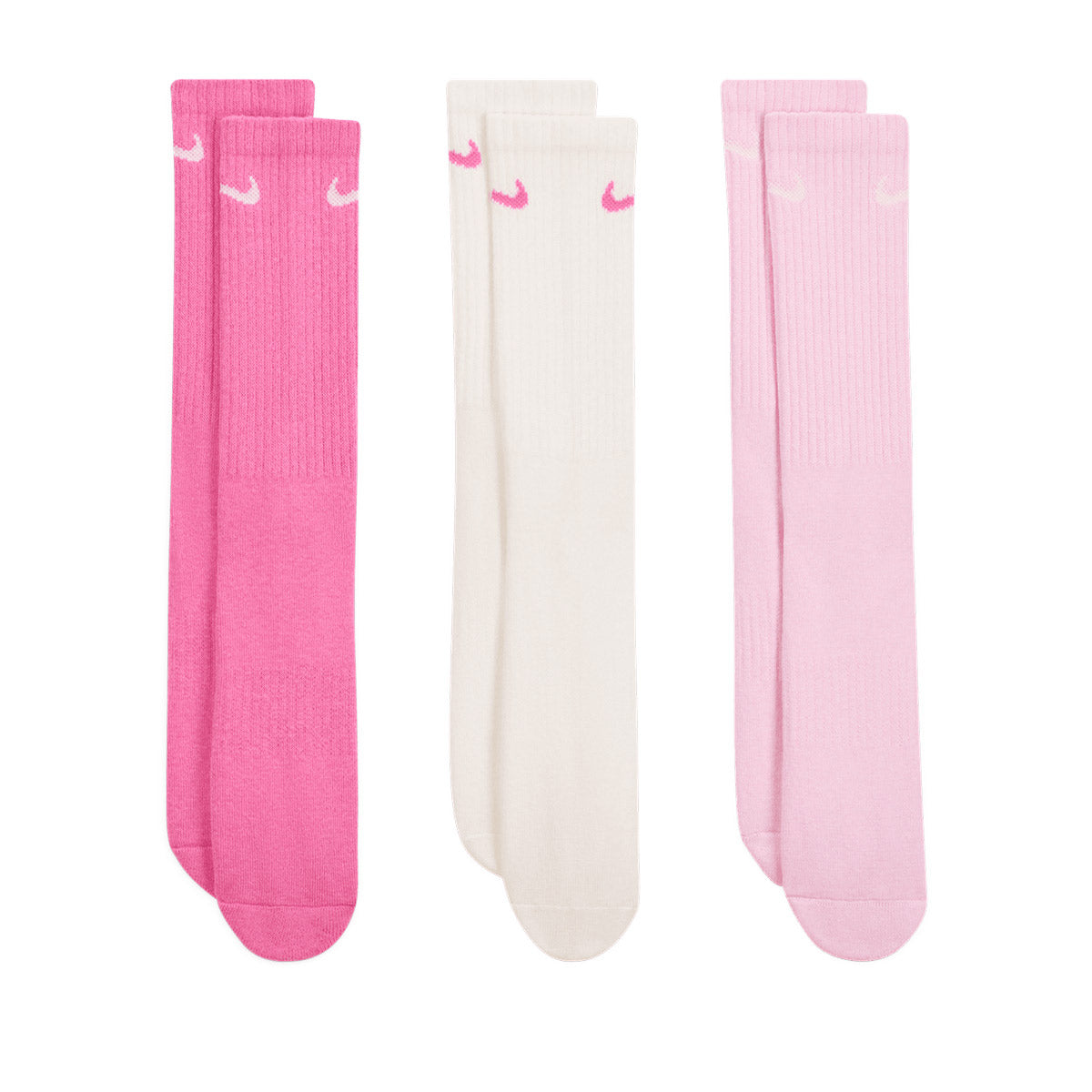 NIKE EVERYDAY CUSHIONED CREW 3 PAIRS - MULTI/COLOR/PINK