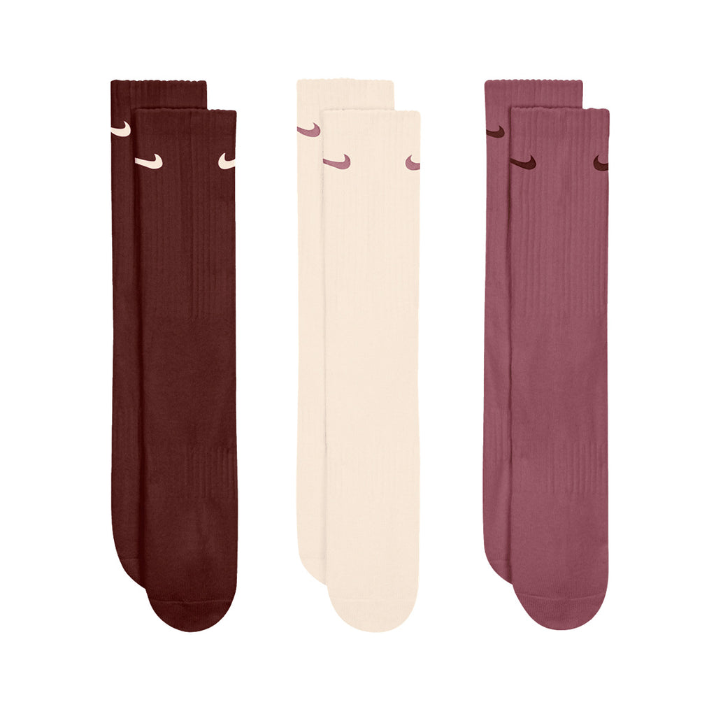 NIKE EVERYDAY CUSHIONED CREW 3 PAIRS - MULTI/COLOR/BROWN