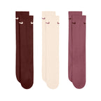NIKE EVERYDAY CUSHIONED CREW 3 PAIRS - MULTI/COLOR/BROWN