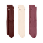 NIKE EVERYDAY CUSHIONED CREW 3 PAIRS - MULTI/COLOR/BROWN