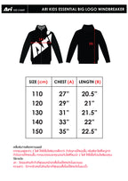 ARI KIDS ESSENTIAL BIG LOGO WINDBREAKER - BLACK/WHITE/BLACK