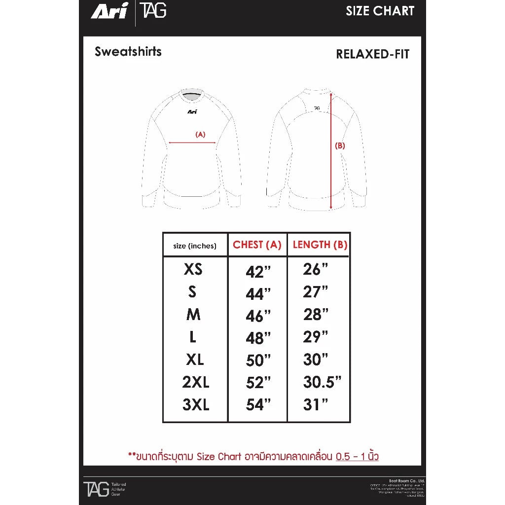 ARI TAG SWEATSHIRTS - BLACK/BLACK/BLACK