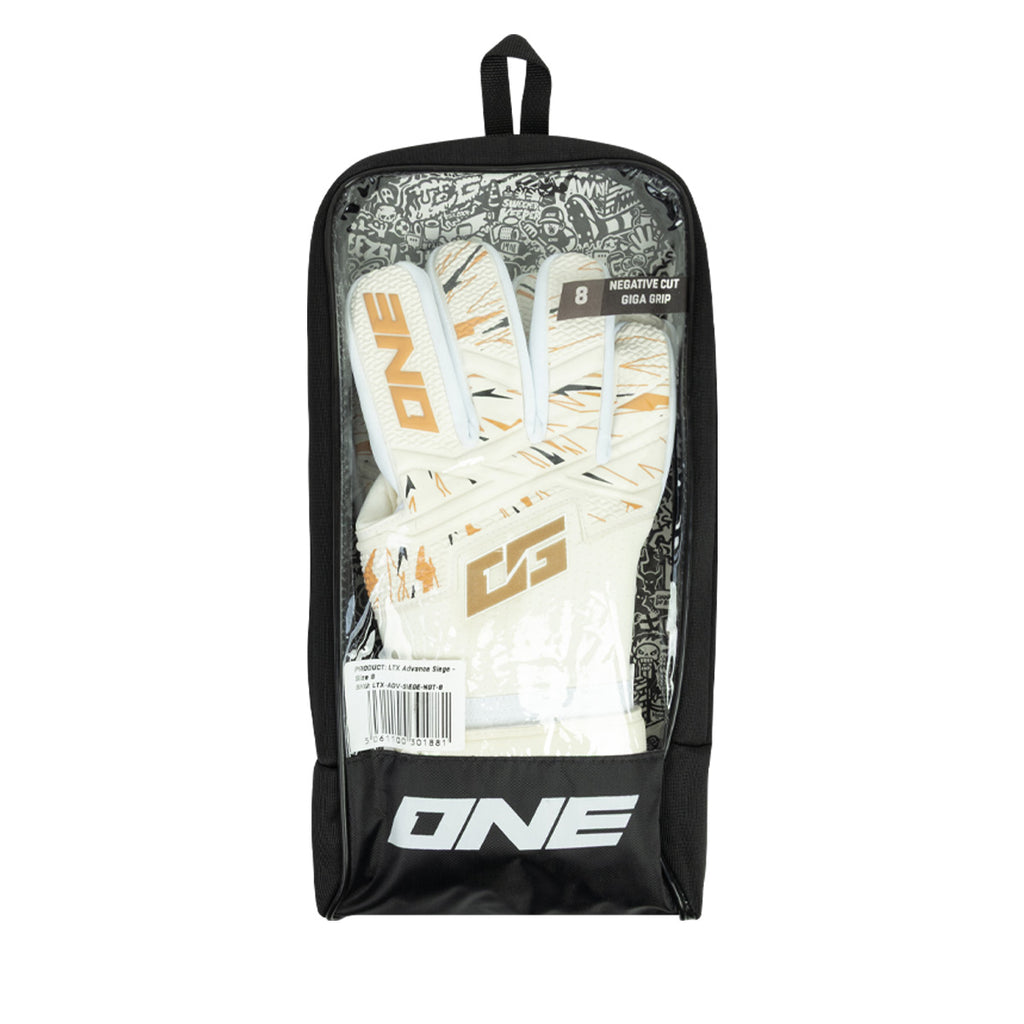 THE ONE GLOVE LTX ADVANCE NEGATIVE - WHITE/SIEGE GOLD/BLACK
