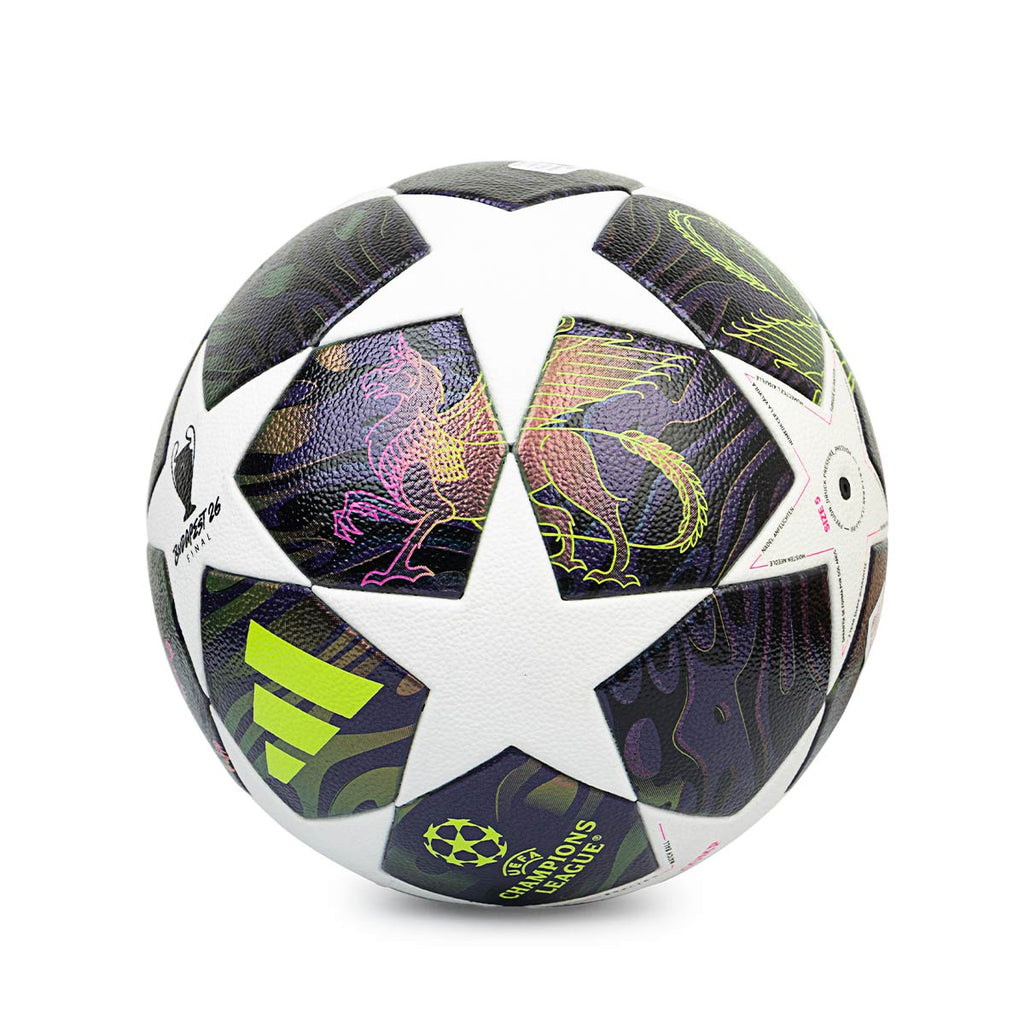 ADIDAS UCL COMPETITION FINAL BALL - DARK PURPLE/WHITE/SOLAR YELLOW