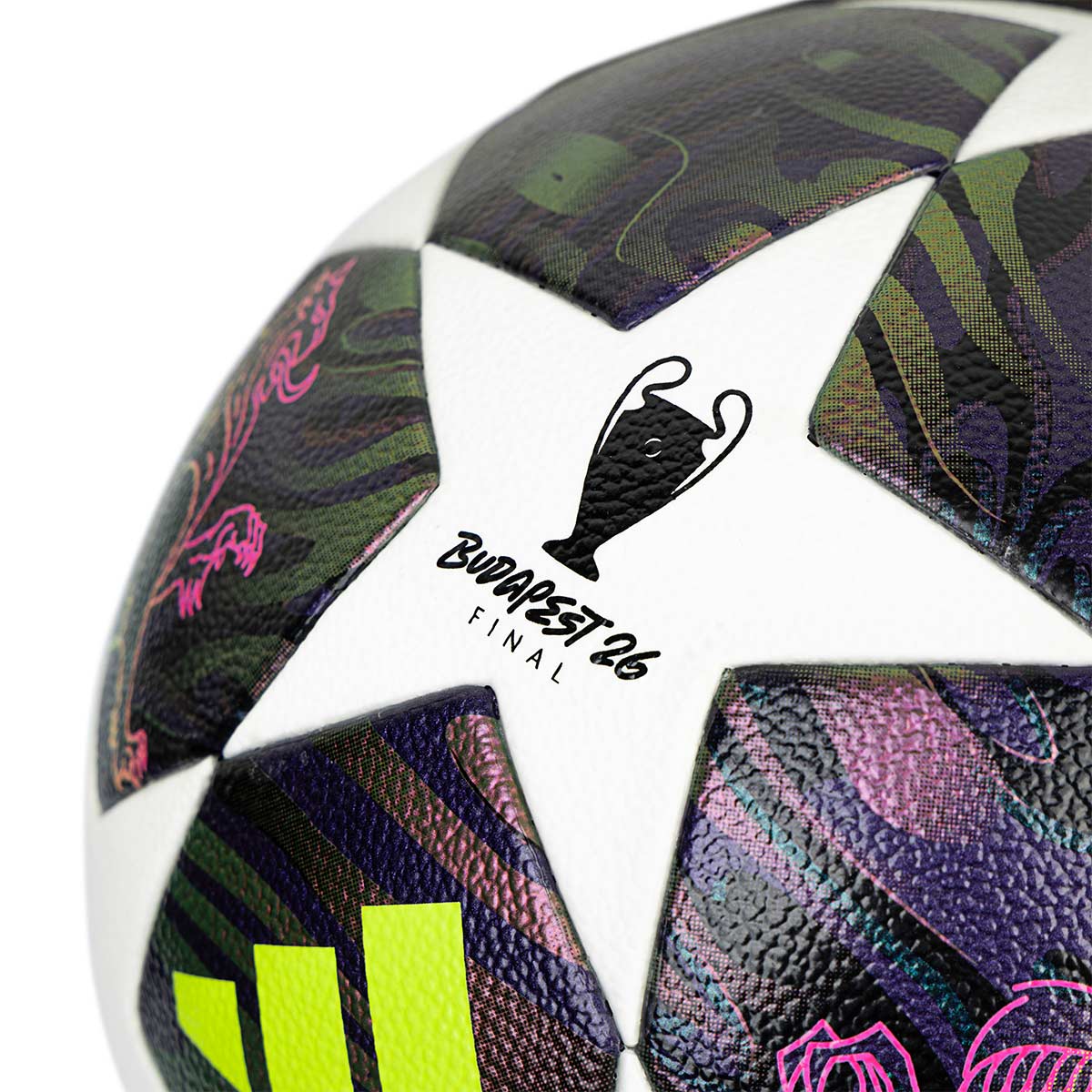 ADIDAS UCL COMPETITION FINAL BALL - DARK PURPLE/WHITE/SOLAR YELLOW