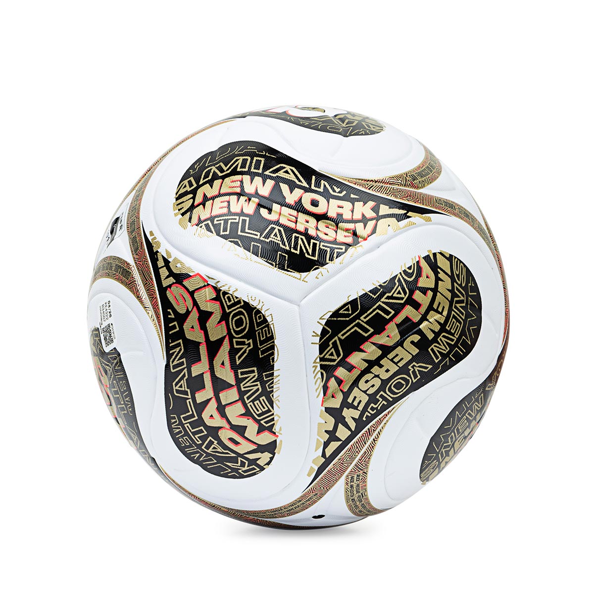 ADIDAS TRIONDA LEAGUE FINAL BALL - WHITE/BLACK/GOLD MET