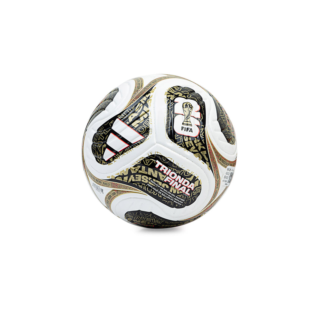 ADIDAS TRIONDA MINI FINAL BALL - WHITE/BLACK/GOLD MET